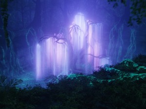 The "tree of souls" glows the most purple when it glows in the dark. Or something... (Image source: http://www.fanpop.com/clubs/avatar/images/18906635/title/tree-souls-wallpaper)